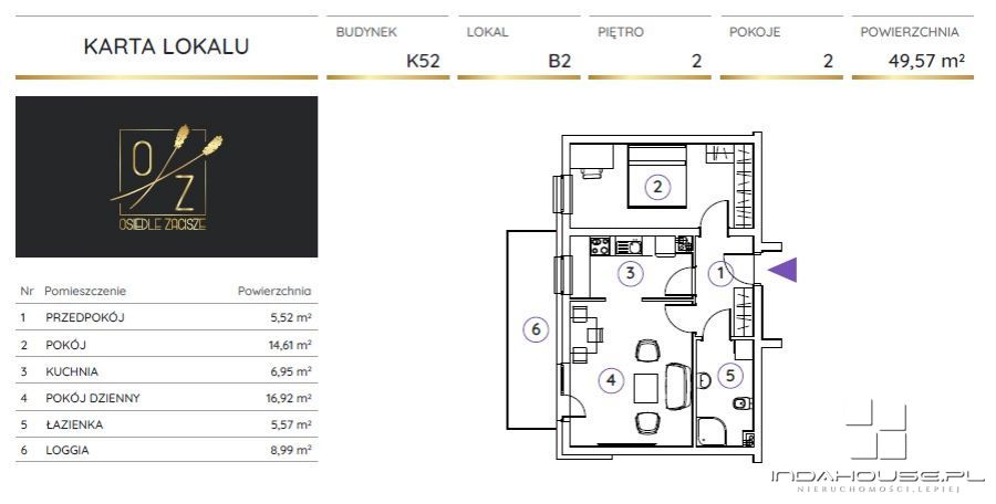 Mieszkanie, 2 pok., 50 m2, Koszalin Zacisze (2)
