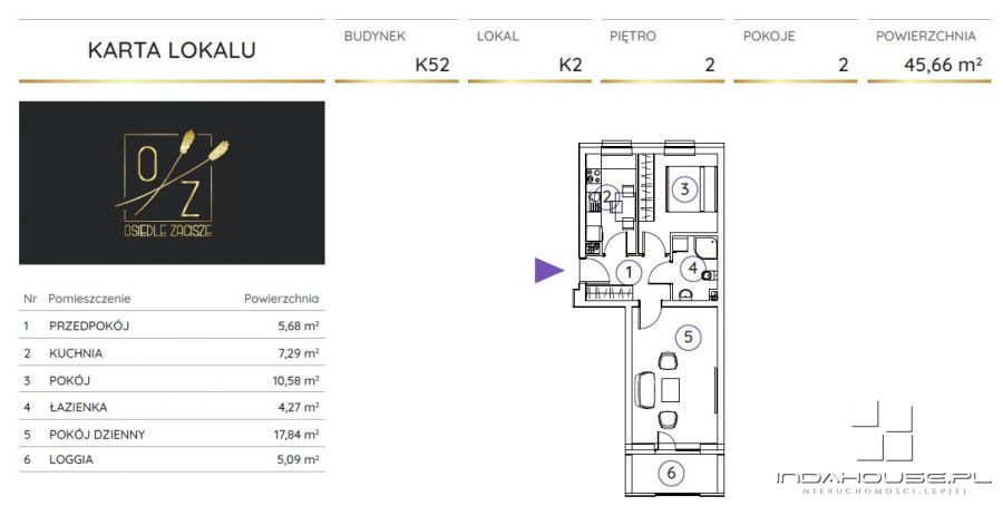 Mieszkanie, 2 pok., 46 m2, Koszalin Zacisze (3)