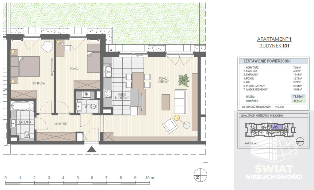 Apartament Warszewo 3 pokoje z ogródkiem (1)