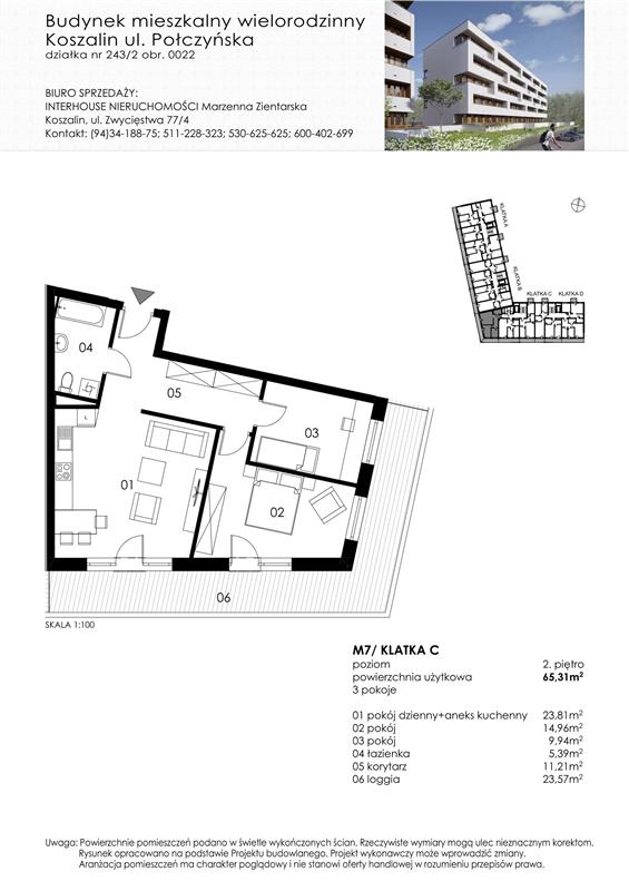 Mieszkanie, 3 pok., 65 m2, Koszalin Wenedów  Centrum Handlowe, Plac Zabaw, Przedszkole (2)