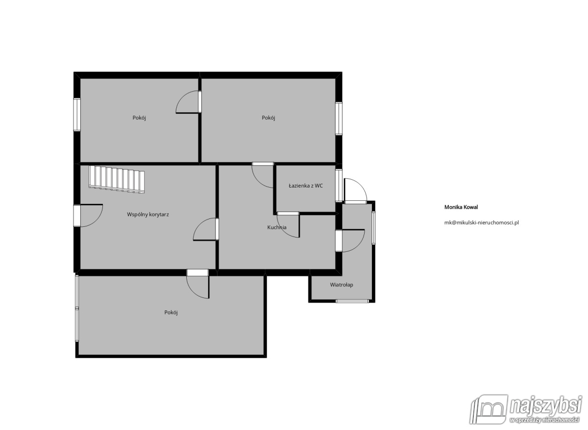 Mieszkanie, 3 pok., 52 m2, Węgorzyno Centrum Miasta (20)