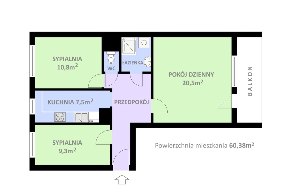 Mieszkanie 3 pokojowe w centrum Kołobrzegu (15)