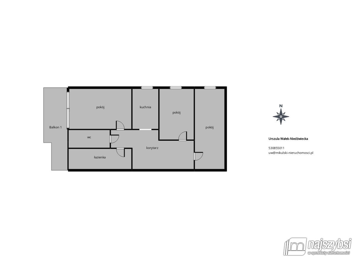 Mieszkanie, 3 pok., 66 m2, Świnoujście Centrum (21)