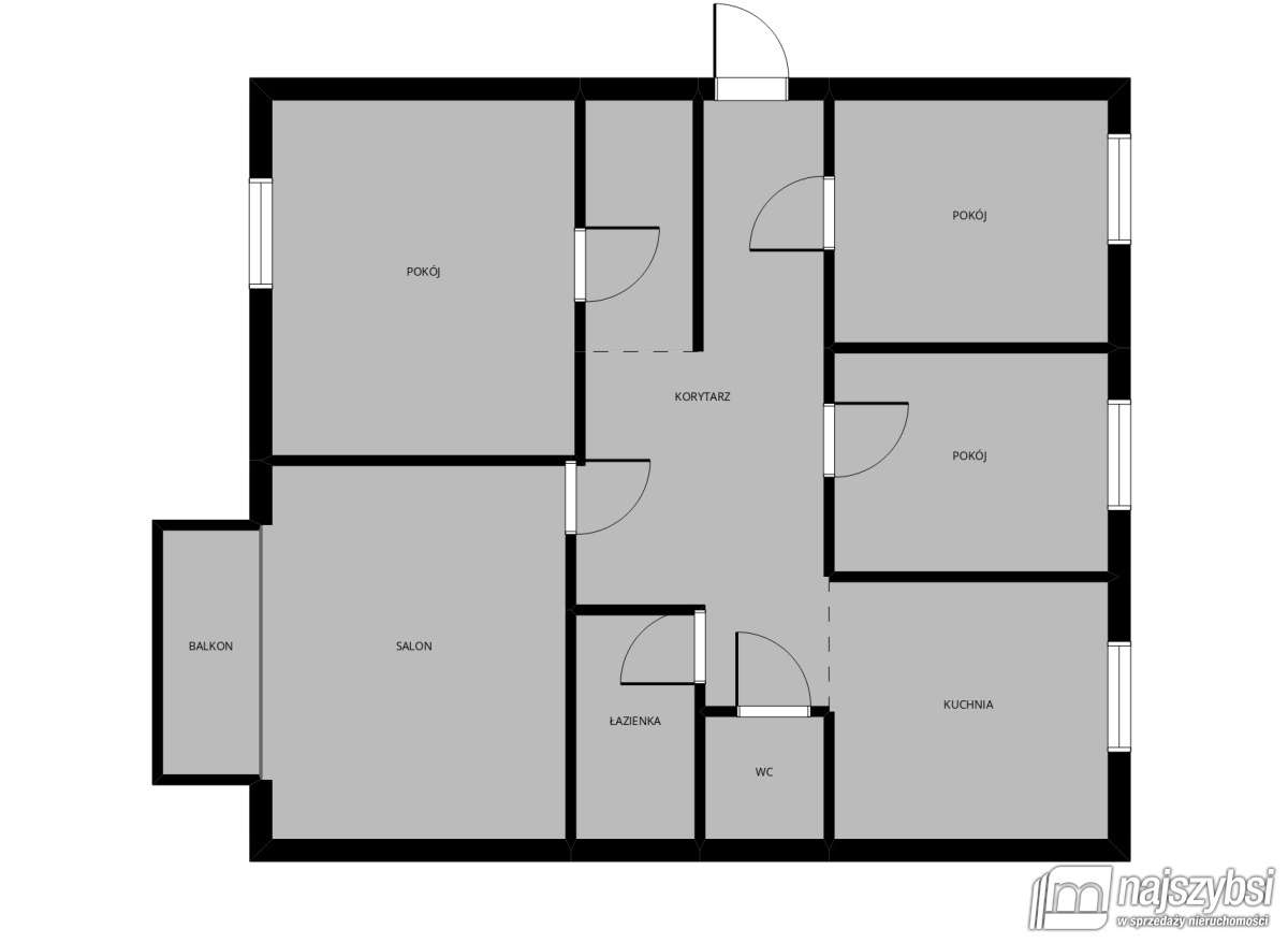 Mieszkanie, 4 pok., 74 m2, Gryfino  (6)