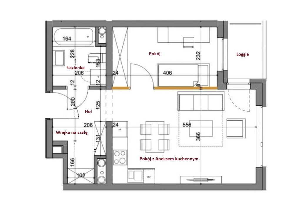 Mieszkanie 2 pokojowe z balkonem (1)