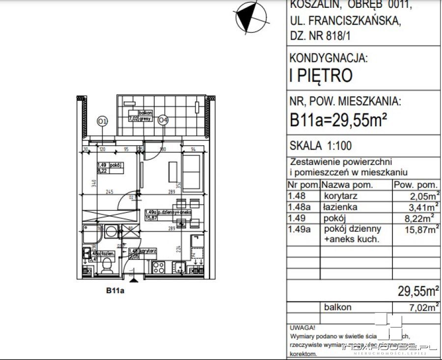 Mieszkanie, 2 pok., 30 m2, Koszalin  (2)