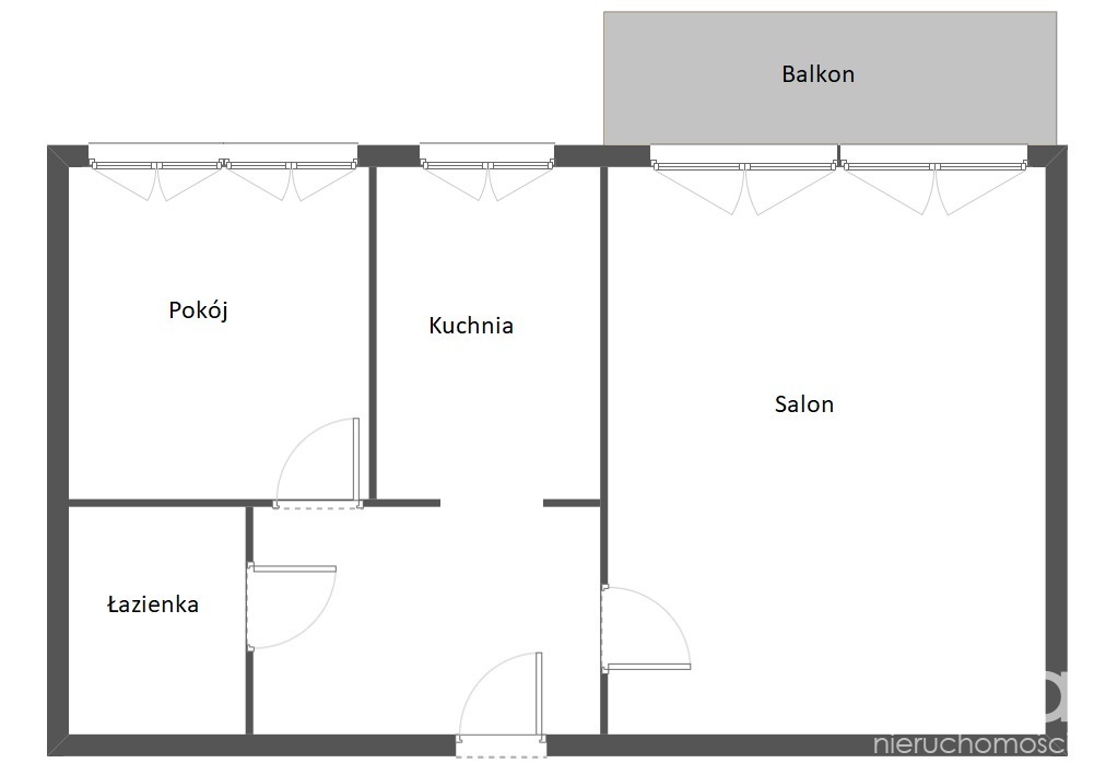 Wyposażone 2 pokoje, balkon na osiedlu Arkońskim (13)