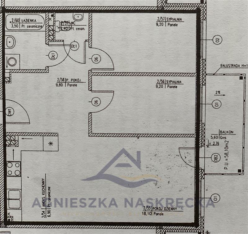 Mieszkanie, 3 pok., 58 m2, Koszalin Rokosowo Las, Plac Zabaw, Przychodnia, Przystanek (15)