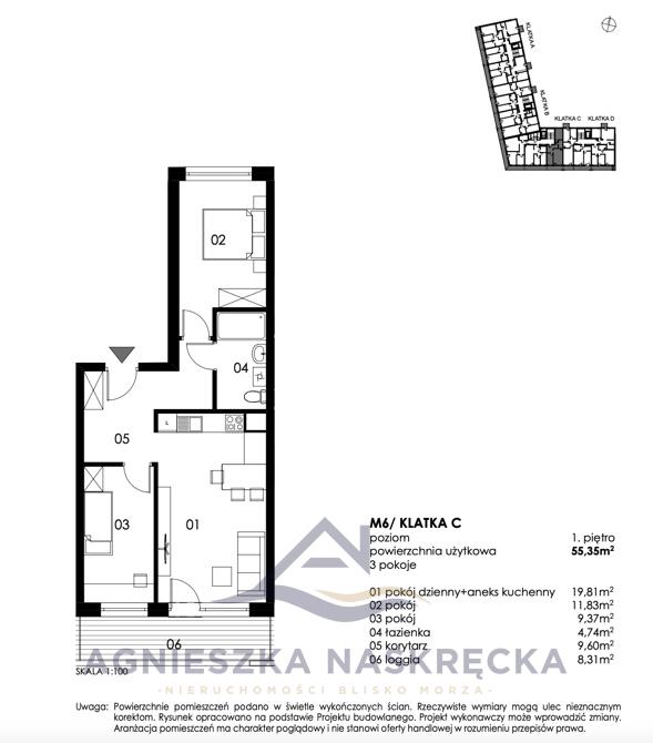 Mieszkanie, 3 pok., 55 m2, Koszalin Cetrum Przychodnia, Przystanek Autobusowy (7)
