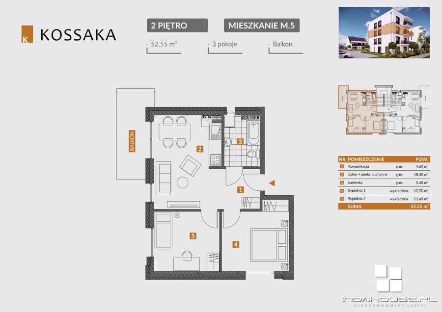 Mieszkanie, 3 pok., 53 m2, Słupsk Osiedle Piastów (5)