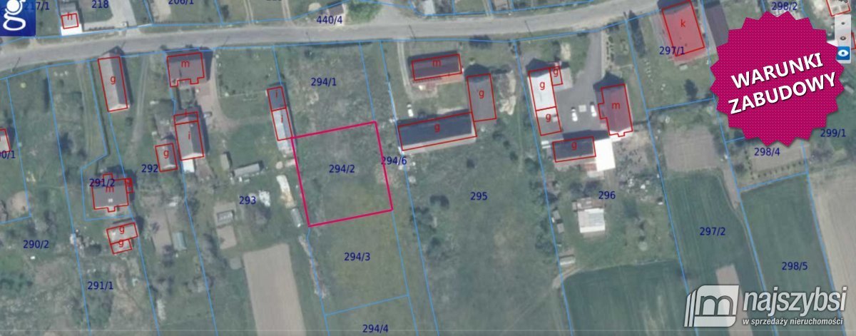 Osina- działka budowlana  1126 m2 z WZ (1)