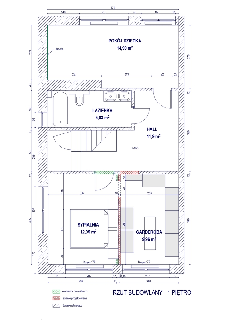 Głębokie dom w zabudowie bliźniaczej działka 485m2 (19)