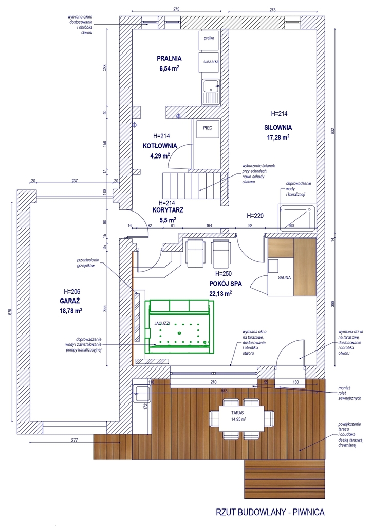 Głębokie dom w zabudowie bliźniaczej działka 485m2 (20)