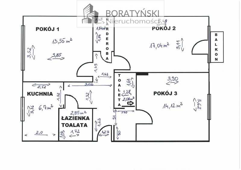 Piękne, 3 pokojowe z balkonem w samym centrum mias (4)