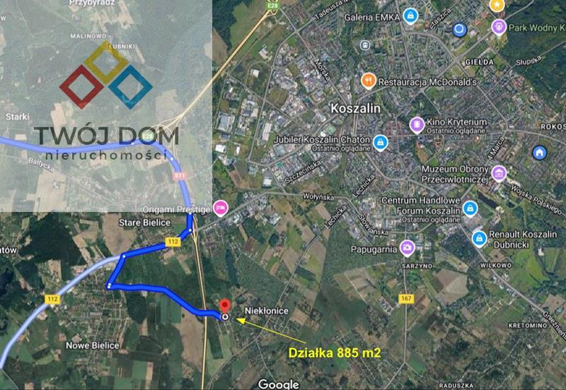 Działka 889 m2 Niekłonice pod Koszalinem (1)