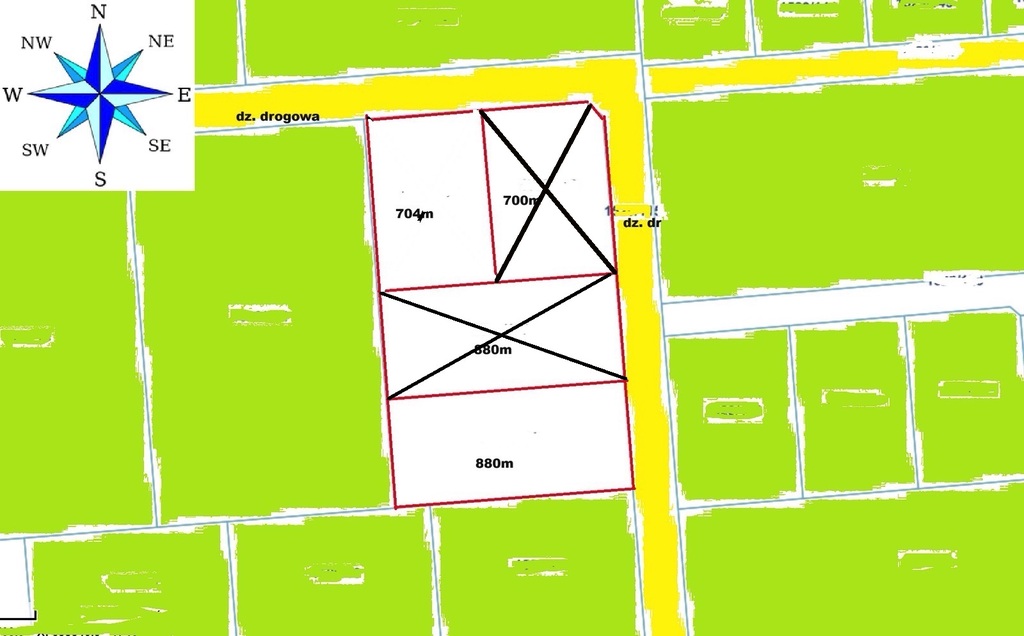 kompleks działek w Dobrej 250 zł/1m2 z WZ (2)