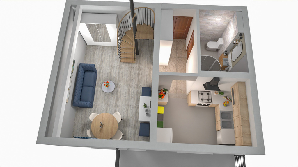 Duża kawalerka lub 3 pokoje . Lubiszyn (16)