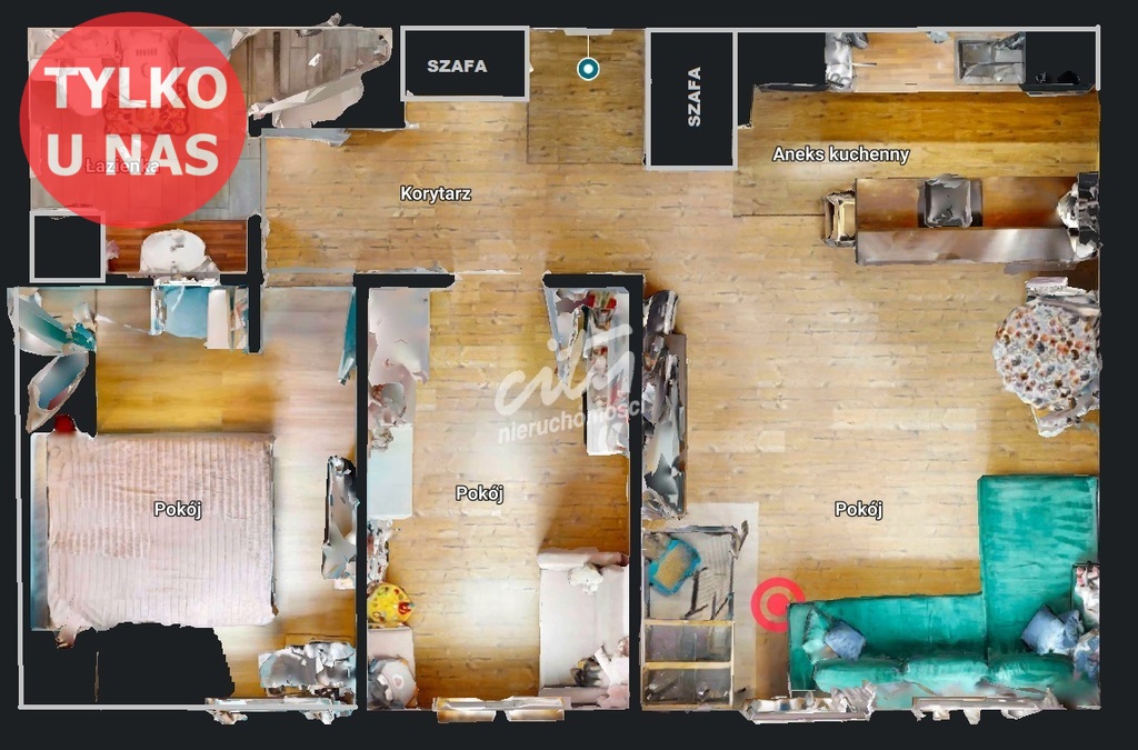 3pokoje w spokojnej lokalizacji + 2 m.p. i komórka (2)