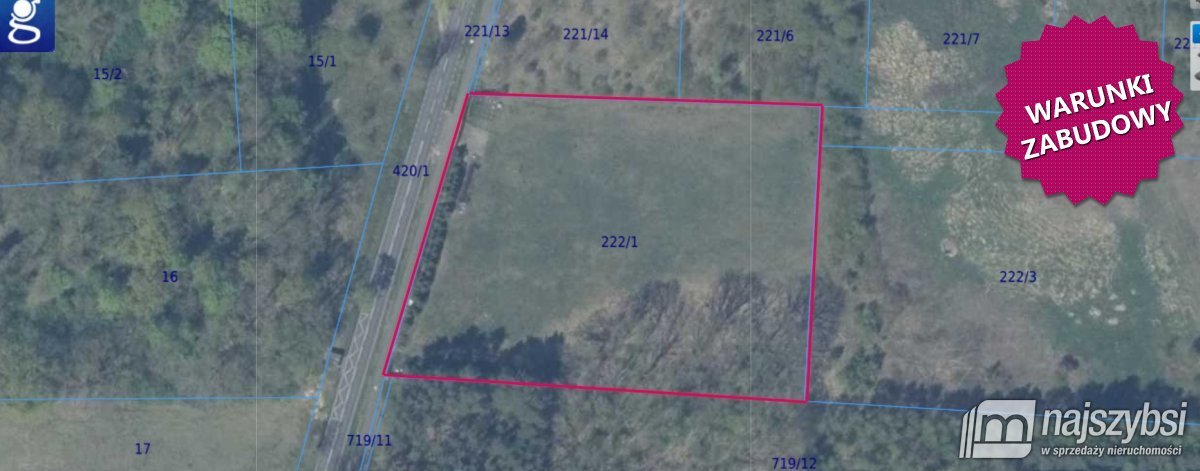 Goleniów- działka 0,8422 ha z WZ i kawałkiem lasu (2)