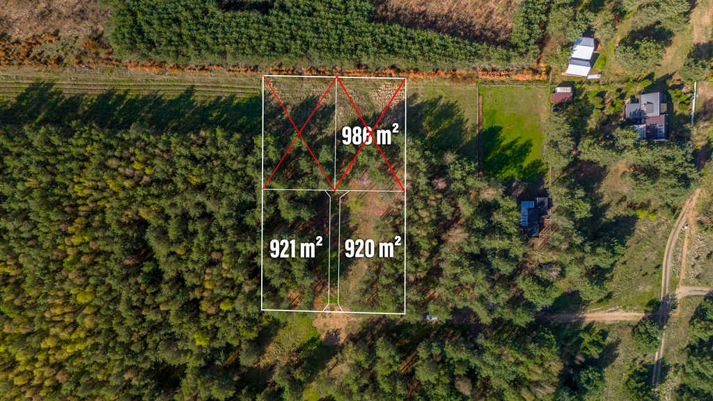 Działki nad jeziorem z WZ i mediami! 921 m2 i 920 m2 (3)