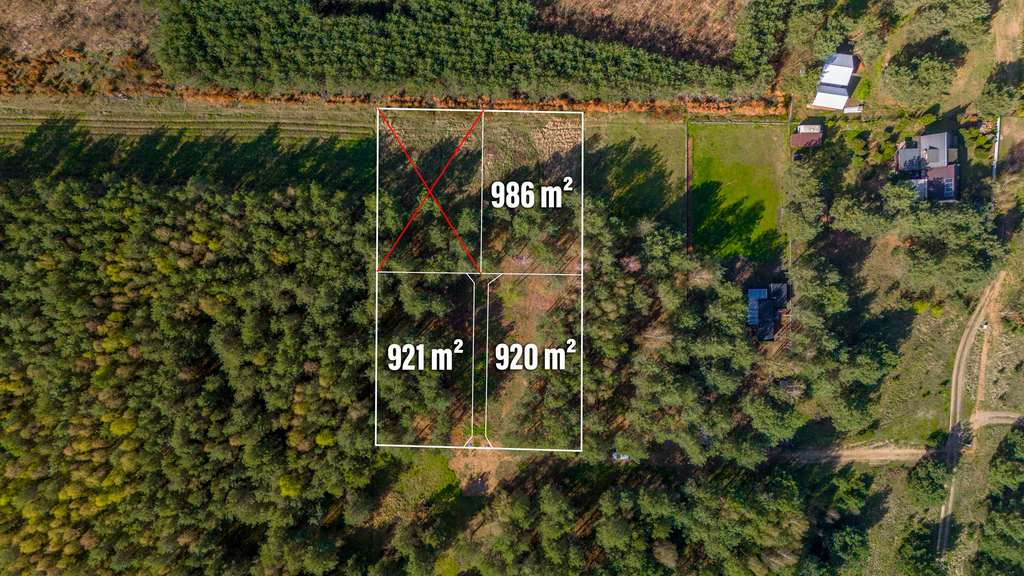 Działki nad jeziorem Chłop - 986m2, 921m2, 920m2 (3)
