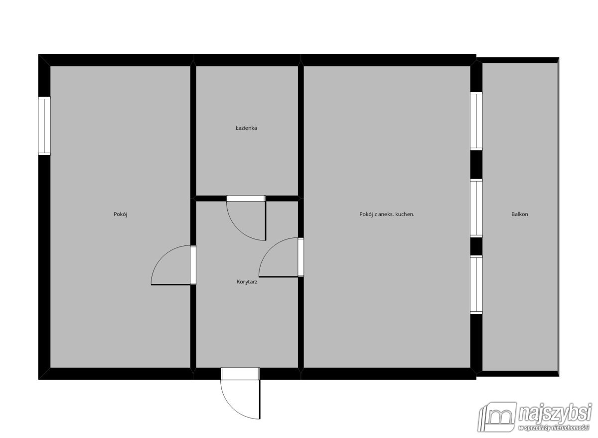 SZCZECIN PRZECŁAW- 2 pokojowe mieszkanie 44,20 m2 (18)