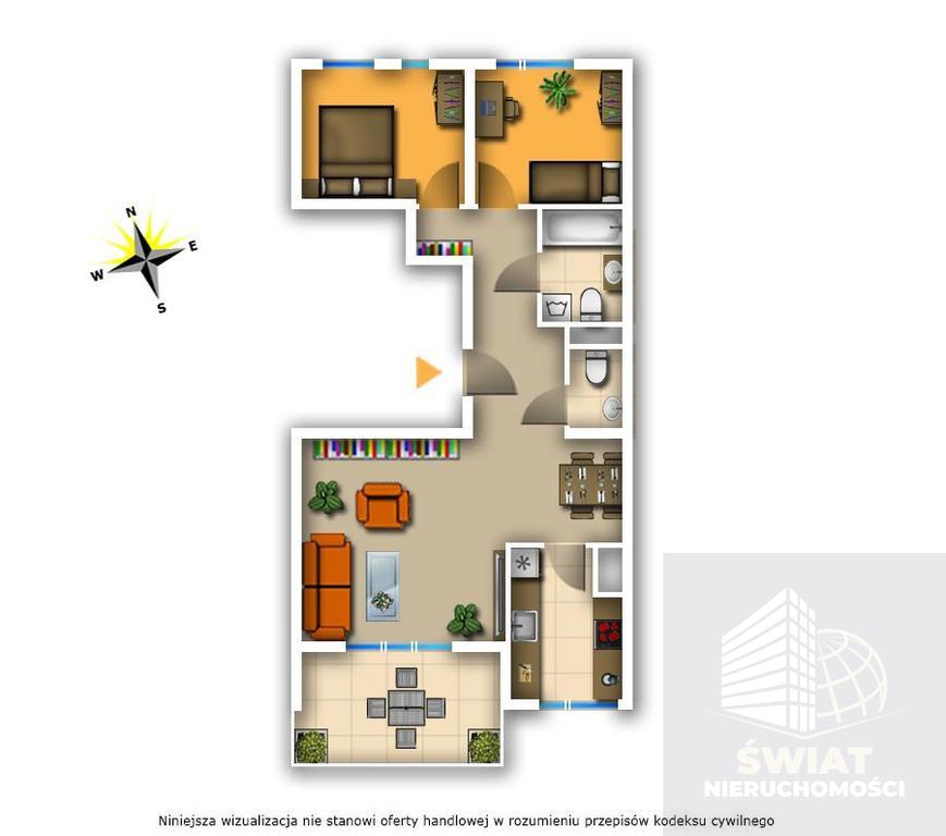  Trzy pokoje, oddzielna kuchnia + loggia  (3)