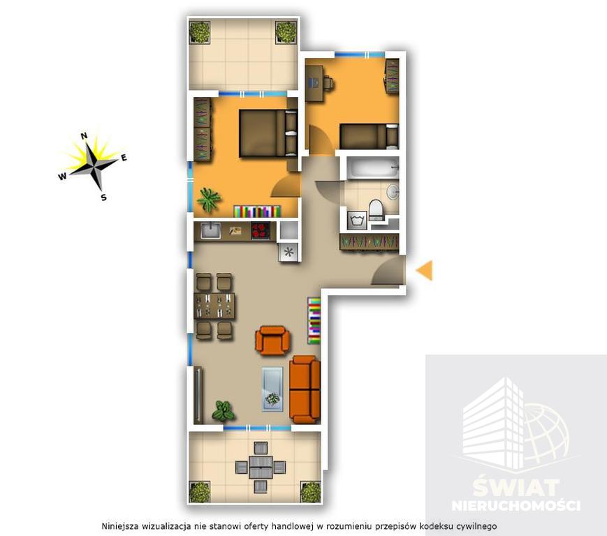 Trzy pokoje - parter - 2x loggia RYNEK PIERWOTNY (1)