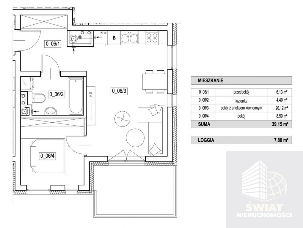 Mieszkanie, 2 pok., 39 m2, Szczecin Żelechowa (3)
