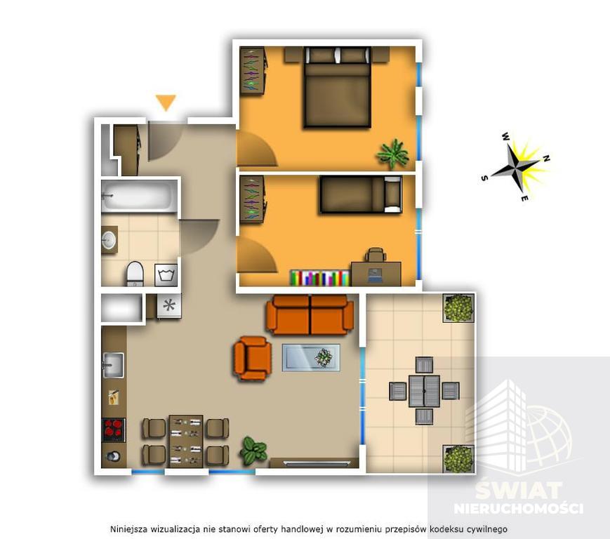 Mieszkanie, 3 pok., 54 m2, Szczecin Żelechowa (1)