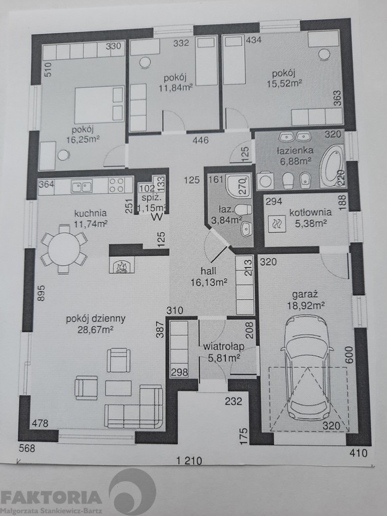 Dom parterowy, działka 1152 m2, 1,3 mln. (2)