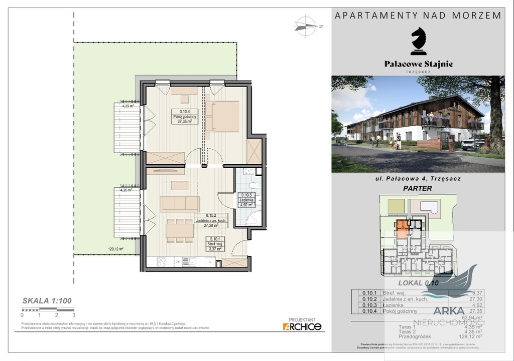 Apartament, 3 pok. Trzęsacz z ogródkiem i basenem (12)