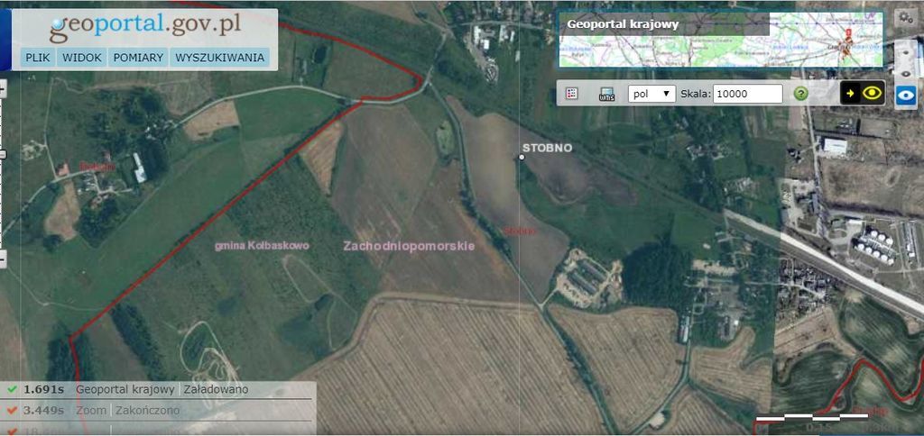 DZIAŁKI O POW. 1.25 HA-STOBNO,GM. KOŁBASKOWO (1)