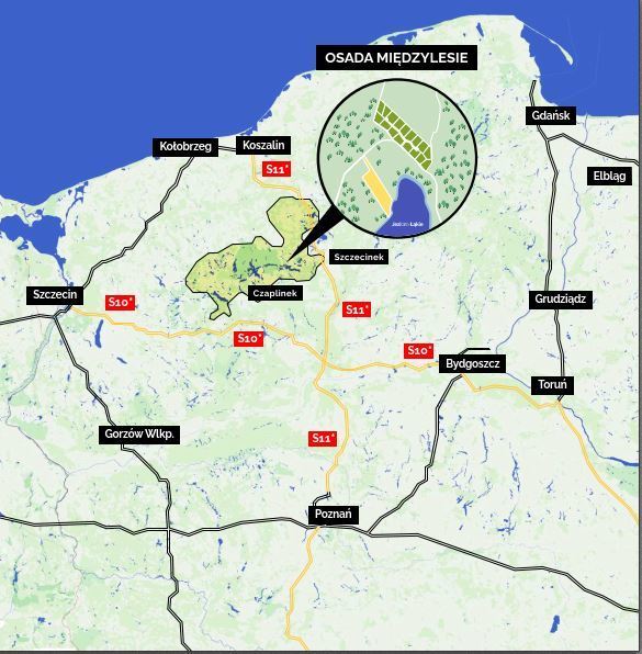 Działka bud.1520m2,obr.Piława,przy J.Łąkie,las. (10)