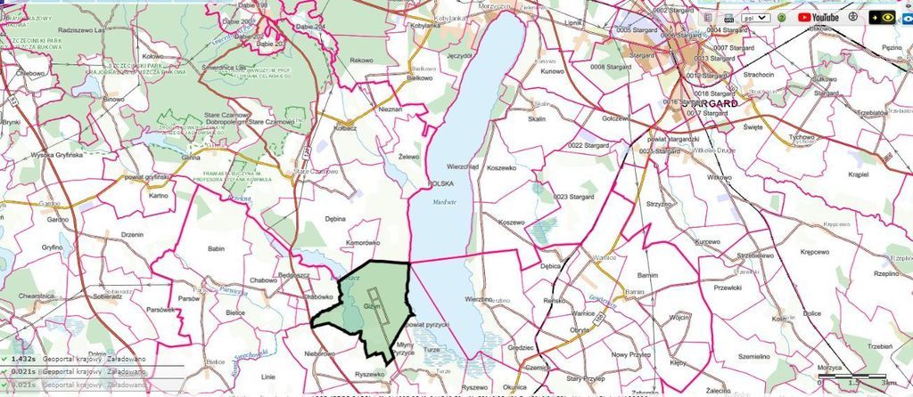 Działka Giżyn,3670m2,blisko J. Miedwie. (4)