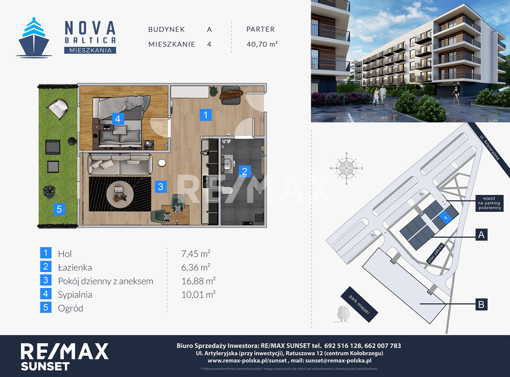 Mieszkanie NOVA BALTICA w KOŁOBRZEGU, 2 pokoje, A4 (2)