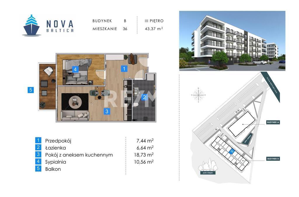 Promocja! 2 pokoje z balkonem Nova Baltica (3)