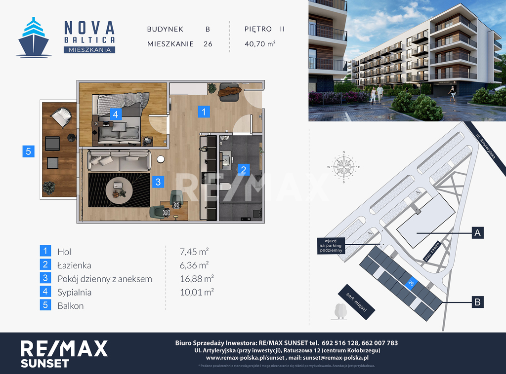 Mieszkanie NOVA BALTICA w KOŁOBRZEGU, 2 pokoje B26 (2)