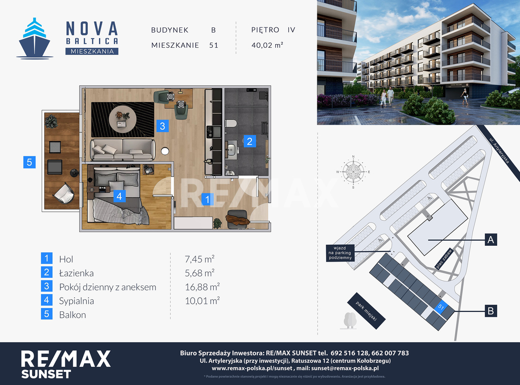 Mieszkanie NOVA BALTICA w KOŁOBRZEGU, 2 pokoje 51B (3)