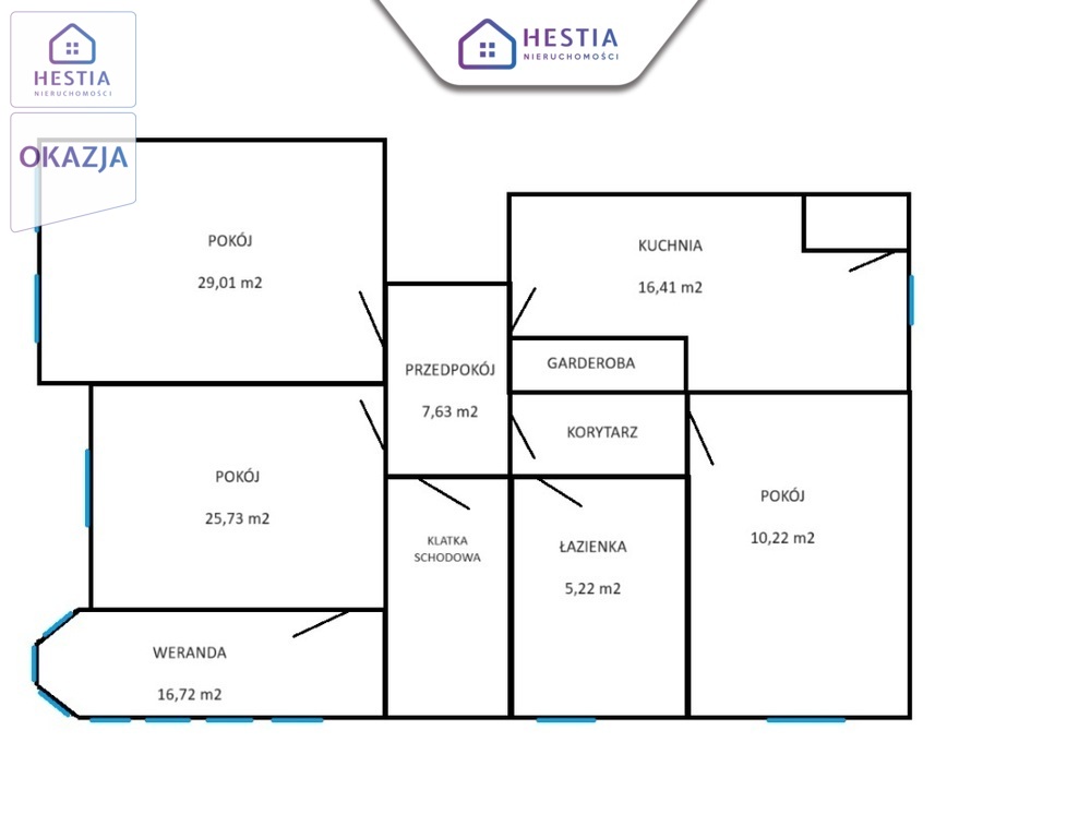 Duże 3 pokojowe mieszkanie na parterze. (15)