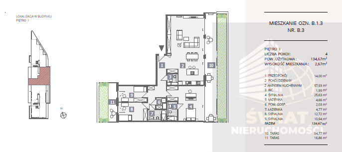 Wykończony apartament Dąbie 4 pokoje z tarasem (1)