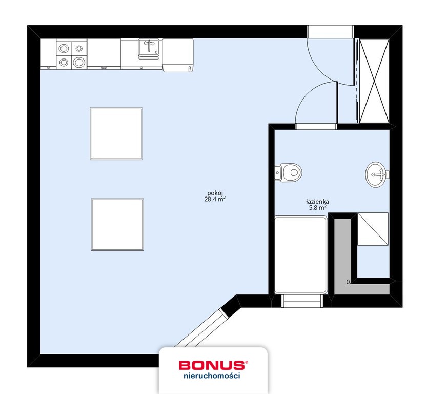 Mieszkanie, 2 pok., 31 m2, Szczecin Śródmieście (1)