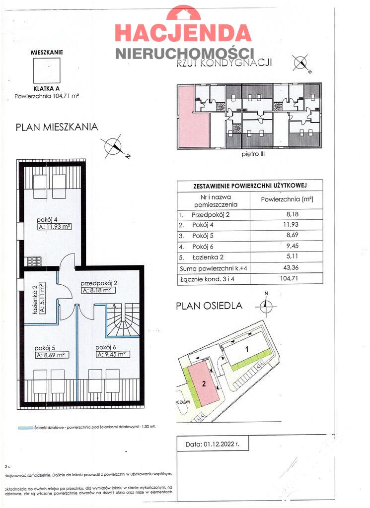 Mieszkanie, 3 pok., 61 m2, Police  (5)