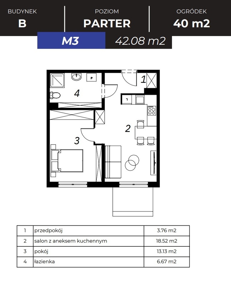 Nowe mieszkanie z ogródkiem! 2 pok. (6)