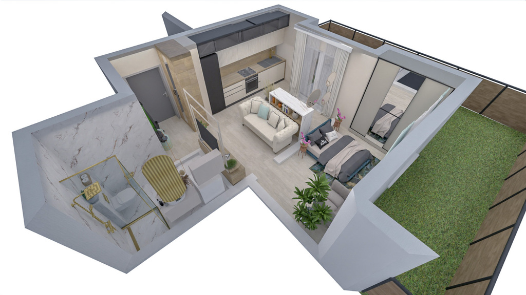 2 pokoje z ogrodem 124m2 ▶Smart City◀M5 (13)