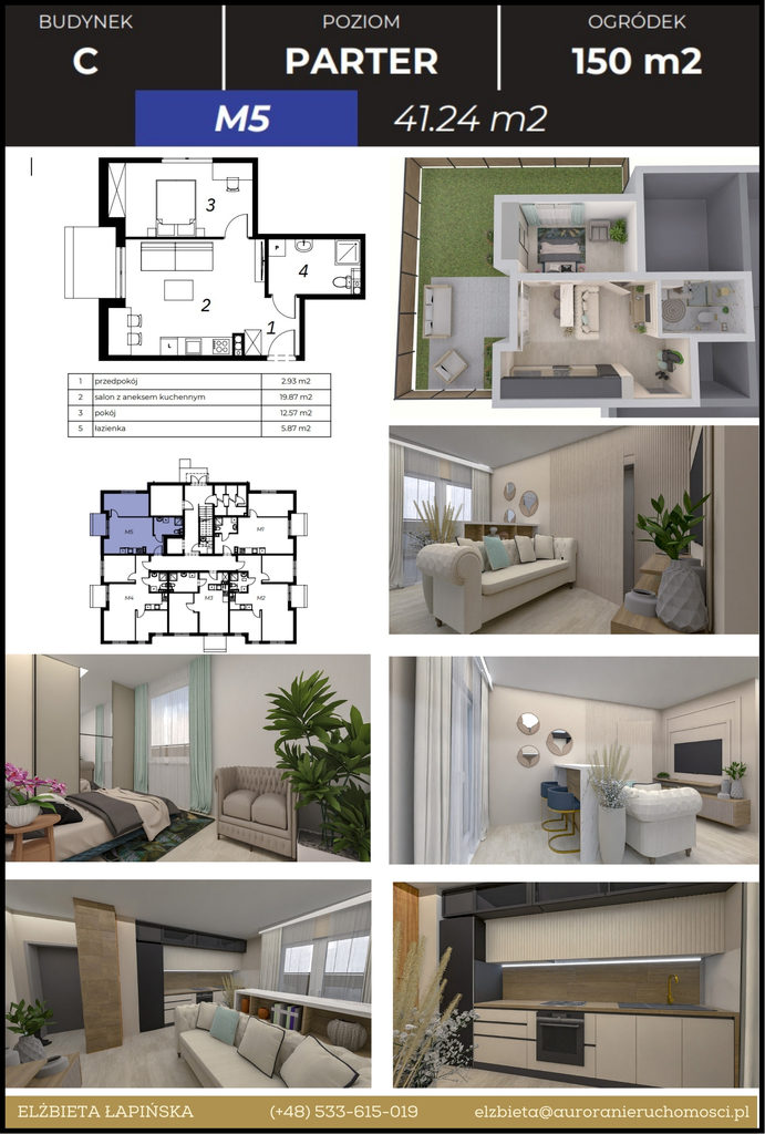 2 pokoje z ogrodem 124m2 ▶Smart City◀M5 (3)