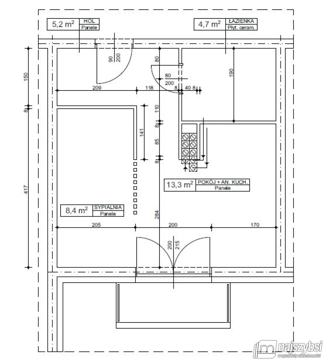 Goleniów - duża kawalerka stan deweloperski 32,3m2 (19)