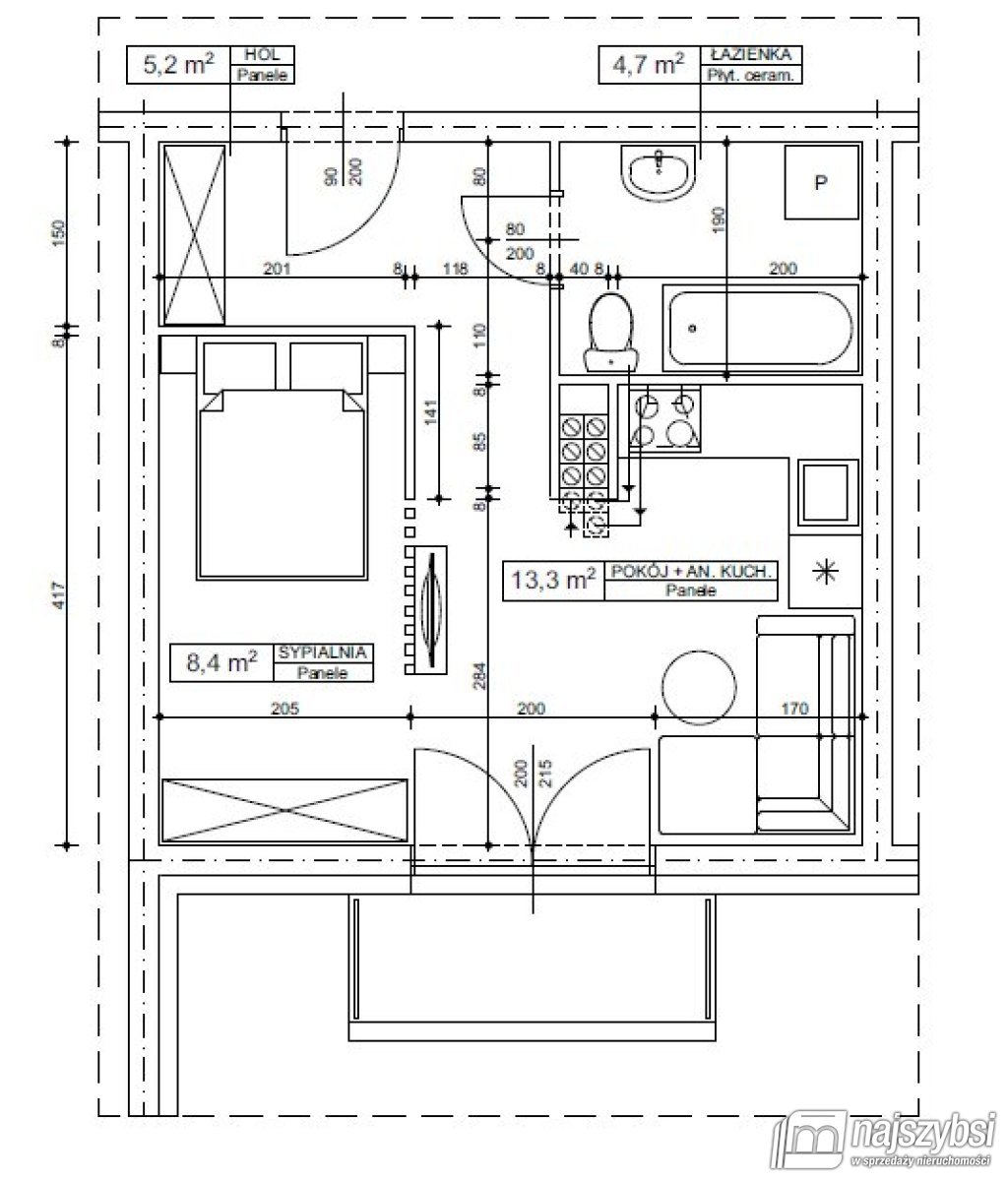 Goleniów - duża kawalerka stan deweloperski 32,3m2 (20)