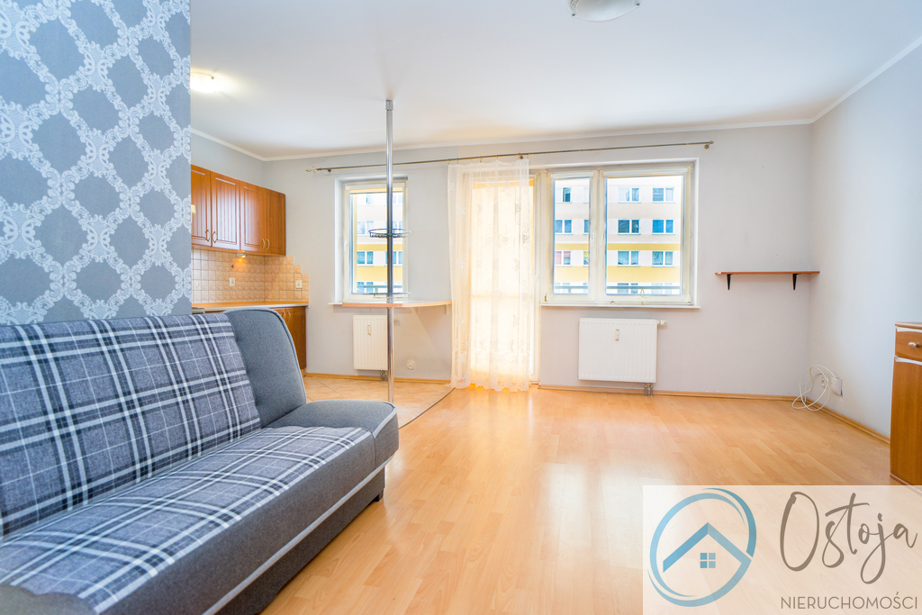 Duża kawalerka z balkonem, wysoki parter, garaż (2)