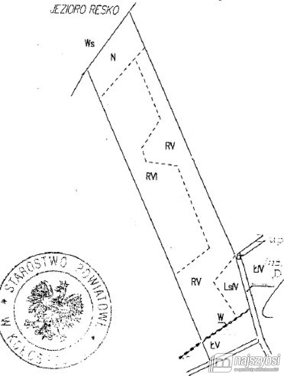 Dźwirzyno - działka 42 200 m2 nad jeziorem Resko  (2)